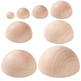 BENECREAT 8Pcs 8 Größen halbe runde Töpfer Werkzeuge Set, hölzerne keramische Top Tool Ton Werkzeuge Töpferei Platte Presse Werkzeug für die Herstellung von Töpfer Schalen und Platten