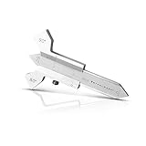 STAHLWERK Schweißnahtlehre/Messlehre für Schweißnähte mit Schieber 0-20 mm aus gehärtetem Edelstahl im Kunstleder-Etui