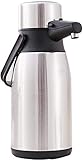 Airpot mit Pumpmechanismus, Pumpkanne Isolierkanne Thermoskanne aus Edelstahl, 24 Stunden heiß oder kalt, -3,0 l