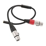 TOYANDONA Dual Xlr Y splitter Audiokabel Vergoldete Xlr buchsen Doppelt Geschirmt Kompatibel mit Mikrofonen und Mischpulten für Aufnahme Broadcasting und Mixing