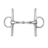 Equine Smile ES0087 Gebiss ErgoBit Knebeltrense Schenkeltrense Einfach Gebrochen anatomisch geformtes maulfreundliches aus Edelstahl 16 mm (11.5 cm)