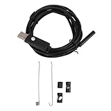 Endoskopkamera HD 640x480p 6 Einstellbare LED -Leuchten 360 ° Rotatable IP67 Wasserfestes USB -Inspektionskamera für Automobilrohrabwasserkanäle Home Kabel Android Phone Tablet (Schwarz 2m / 6,6 Fuß