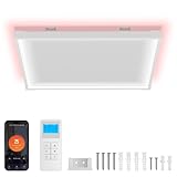 Hebitod Infrarotheizung Deckenmontage 360W, Infrarotheizung mit Thermostat, Infrarot Deckenheizung mit Überhitzungsschutz, Elektroheizung Heizplatte Heizkörper, mit Fernbedienung, LED Energiesparend