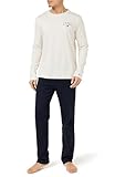 Tommy Hilfiger Herren Ls Jersey Pj Set UM0UM03168 Pyjamas, Blau (Beige Ht/Desert Sky), M