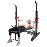 KANBCNG Squat Stand Hantelständer Verstellbare Gewichtheben Hantelablage Belastbarkeit 249.5kg Langhantelablage Kniebeugenständer Höhenverstellbarer Squat Rack für Sportstudio Zuhause Krafttraining