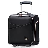 Lekespring Laptop Trolley Business asst bis zu 14 Zoll Laptop Aktenkoffer mit Rollen, Nylon Wasserabweisende Rollende Aktentasche Reisekoffer Handgepäck für Reisen/Business, Schwarz