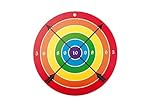 V A H - stabile Bunte Holz-Zielscheibe für Saug-Pfeile 41x41cm – Ideal für Zielübungen, geeignet für alle gängigen Saugnapf-Pfeile [Made in Germany | traditionelles Handwerk | unbedenliche Farben]