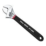 ZKH 150mm Schraubenschlüssel,Verstellbarer Rollgabelschlüssel Adjustable Wrench Einmaulschlüssel aus Chrom-Vanadium Stahl(Max.20mm Maulweite)