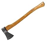 Xforst Forstaxt Axt Spaltaxt UW12, mit Stiel aus Hickoryholz 70 cm und 1,65 kg polierte Schneide aus Kohlenstoffstahl.
