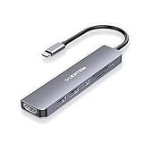 LENTION USB C Hub mit 100W PD Aufladung, 4K HDMI, SD/TF Kartenleser, USB 3.0, Adapter USB C auf USB kompatibel MacBook Pro 2016-2024, MacBook air 2018-2024, iPhone 16/15/Pro/Pro Max, Thunderbolt 3/4
