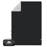 KawaGebo Kamp Campingdecke Ultraleicht Warm, wasserdichte Camping Decke Outdoor mit Sherpa-Futter 203 x 147 cm Reisedecke für Outdoor, Camping, Auto, Flugzeug, Picnic