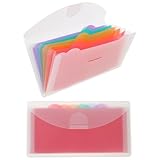 FUNOMOCYA 2 Stück Mehrlagige Aktenordner aus Kunststoff Kompakte 13 fächer Akkordeon Organizer Tragbare Dokumententasche für Büro und Zuhause