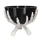 Süßigkeitenschale aus Kunstharz, Totenkopf-Schüssel, Skelett-Handschale, Ständer, Halloween-Skelett-Süßigkeitenschalen, Halloween-Organizer, gruselige Heimdekoration für Küche, Schlafzimmer