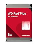 WD Red Plus 8TB NAS Interne Festplatte 3,5 Zoll - 5640 U/Min, SATA 6 Gb/s, CMR, 256MB Cache