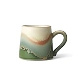 Cappuccinotasse Shanye Grüne Kaffeetasse, 1 Stück ofengefertigte Tasse mit einem Fassungsvermögen von 325 ml for den persönlichen Gebrauch oder for Versenden an einen Freund Kaffeebecher