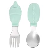 Toddmomy 1 Satz Besteckset für Junge Mädchen Esslernbesteck mit Ergonomischem Design Rutschfestem Griff Leicht und Langlebig für Kleinkinder um Selbstständig zu Essen