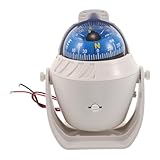 ifundom Navigationskompass Kugel mit Einstellbarer Magnetischer Deklination für Auto Boots und Motorrad Armaturenbretter Präzise Richtungsführung für Outdoor Camping und Seefahrt