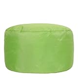 Bean Bag Bazaar Sitzsack Hocker, Grün, Outdoor Sitzsack mit Füllung, Bean Bag, Wasserabweisender Stoff, Pouf Fußhocker für Wohnzimmer, Garten, Terrasse