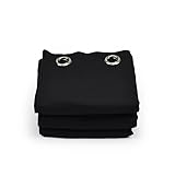 ACOUSPANEL Akustikvorhang aus undurchsichtigem Stoff, Maße: 2,95 x 3 m, schwer entflammbar, zweiseitig, 300 g. Schwarz