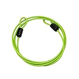 Gadpiparty 1 Stück Drahtseilschloss aufgerolltes fahrradschloss Stahlkabel Outdoor-Fahrradseilschloss Schlüssel Form diebstahlsicherer Stahldraht Fahrrad Fix Stahldraht Green