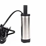 12 V 24 V elektrische Tauchpumpe, Kraftstoff-Transferpumpe, Edelstahlgehäuse, 12 l/min, 12 24 V Volt for Pumpen von Dieselöl und Wasser(12v Cigarette)