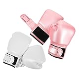 LOEFLIFA 2 Paare Sparring Boxhandschuhe Training mit Ergonomischem Design für Jungen und Mädchen Passend für Kickboxen Thaiboxen Vielseitig Einsetzbar Glänzende Farben und Weiß