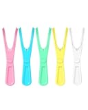 FUGLUS 5PCS Wiederverwendbare Zahnseide Halter, zahnseide halter, Flosser Zahnseidenhalter, Dental Floss Halter, Zahnseide-Stick Zahnreinigung, Mundhygiene Zahnreinigung, für Reisen