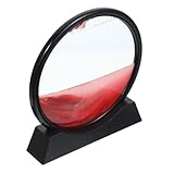 Supvox Bewegliche Sandkunstdekoration Sandbild Mit Schwarzem Rahmen Entspannende Landschafts Sandmalerei Für Wohnkultur Und Büro Meer Design