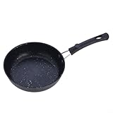Gusseisen-Antihaft-Pfanne zum Kochen von Omeletts, Pfannkuchen und für Eier mit wärmeisoliertem Boden, kompatibel mit verschiedenen Herdarten (12 cm)