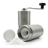 HEXOMED Edelstahl Tablettenmörser zum Drehen - für alle (kleine und große) Tabletten - Medikamenten Mörser zum Zerkleinern für Erwachsene, Kinder, Haustiere - Tablettenteiler & -spalter, Pillenteiler