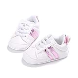 Zukmuk Baby Turnschuhe Anti-Rutsch Krabbelschuhe für Baby Schuhe Lauflernschuhe Mädchen Babyschuhe 0-6 Monate Lauflernschuh Baby Sneaker Mädchen (Weiß A3, 6_Months, 12)