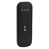 Plyisty USB 4G LTE -Dongle, Stabiles Signal 4G USB Tragbares WLAN Fast mit Einem SIM -Kartenschlitz für Mobiltelefone für Europäer (Black)