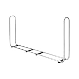 wolfcraft Stapelhilfe für Brennholz - 5122000 - Verstellbare Kaminholzaufbewahrung für den Außenbereich aus verzinktem Stahl/Max. Volumen: 1,17 m³ - Made in Europe