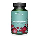 Astaxanthin hochdosiert | Premium Rohstoff: AstaZine® - CO2-Extraktion | Vegan | Oxidationsschutz - Vegane Kapseln | Laborgeprüft | Ohne künstliche Zusätze | Deutsche Produktion von Vegavero®