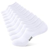 BUDERMMY Sneaker Socken Damen 35-38 39-42, Füßlinge Sneakersocken mit Rutschfest Silikon Laufsocken Kurze Unsichtbar No Show Socken Damen (DE/NL/SE/PL, Numerisch, 35, 38, Regular, Regular, Weiß)