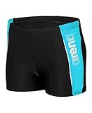 arena Boy's B Thrice JR Short R Swim Trunks, Black-Turquoise-White, 10-11 Jahre