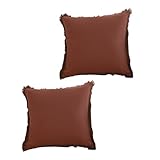 Kissenbezug aus Samt, einfarbig, dekorativ, für Wohnzimmer, Boho-Stil, 18 x 18 cm, Samt, Sofakissenbezüge