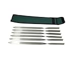6 Adana Kebab Grillspieße aus Edelstahl - 90 Grad gedreht - Stärke 2mm Länge 40cm Breite 2cm Fleischspieße mit Tasche - Optimal für Gasgrills und Backofen - Lula Lulu Tschelo Köfte