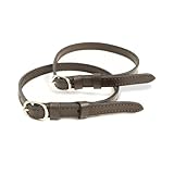 Pferdelinis Sporenriemen Leder 2 Stück Leder Riemen für Sporen Ersatzriemen größenverstellbar Perfekter Halt Reitsporen (Braun)