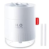 Luftbefeuchter Schlafzimmer, Vintoney 500ML USB Raumbefeuchter Humidifier Kinderzimmer Pflanzen Humidifiers Luftfeuchter Air Ultraschall Leise Tragbarer Mini für Haus Yoga Büro+2 Filter