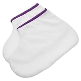 Healvian 1 Paar gewachste Füße Haut Creme Fußsocken Pflege Füße Masken paraffinbad paraffin baths Salon foot covers Fußtherapie-Wärmedecke Wickelauflage für die Fußtherapie Flaum Weiß