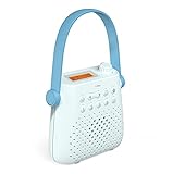 Tragbares DAB-Radio, DAB Plus/DAB-Radio, UKW-Radio, Duschlautsprecher, wasserbeständig, batteriebetriebenes IPX5-Radio, Duschradio, USB-Typ-C-Aufladung mit bis zu 15 Stunden Wiedergabezeit