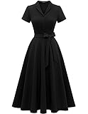 Wedtrend Cocktailkleid Petticoat Kleid 50er Jahre Jugendweihe Kleider Petticoat Kleid Damen Kleid Schwarz Swing Cocktailkleid WTP30001 Black L