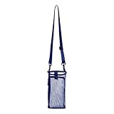 Geldbörsen für Damen, Umhängetasche, Wasserflasche, Netztasche, verstellbarer Schultergurt, tragbarer Wasserflaschenhalter für Outdoor-Aktivitäten, Reisen, Wasserflaschentasche, navy, Einheitsgröße