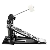 SPYMINNPOO Bassdrum-Pedal mit Doppelkettenantrieb, Einstellung der Federspannung, Rutschfester Schläger aus Aluminiumlegierung, Anfängerfreundliches Drum-Pedal für Trommeln