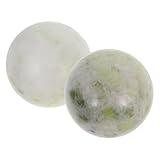 minkissy 2 Stück Jade Fitness Handball Meditationsbälle Für Hände Edelstahl Baoding Bälle Massage Roller Ball Massageball Chinesische Meditationsbälle Boading Bälle Handbälle Hellgrün