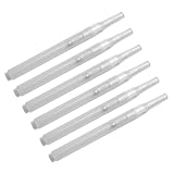 Zktfyshk Leere Pinselstifte, nachfüllbar, transparent, leer, Acryl-Marker, zum Malen auf Papier, Holz, Keramik, Metall, 6 Stück