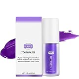 Purple Teeth Whitening Toothpaste, Lila Zahncreme Aufhellung für Weiße Zähne, Lila Zahnpasta Whitening, Zahnaufhellung Zahnpasta Gelbe Zähne, Zahnaufhellung Booster