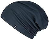 Enter the Complex® Leichte Beanie Mütze, Herren und Damen, Übergangsmütze, Herbst Winter und Frühling Sommer, Dünne Kopfbedeckung, Baumwolle (Jersey), L/XL, Anthrazit