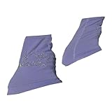 perfk Eiskunstlauf-Beinlinge, Eislaufsocken, dekorative, leichte Wärmesocken, elastisch, für Party, Workout, kaltes Wetter im Winter, Lila, S